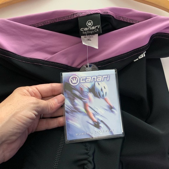 CANARI Black & Lilac Cycling Vogue Knicker Shorts - NWT - Picture 13 of 15